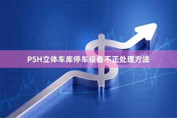 PSH立体车库停车设备不正处理方法