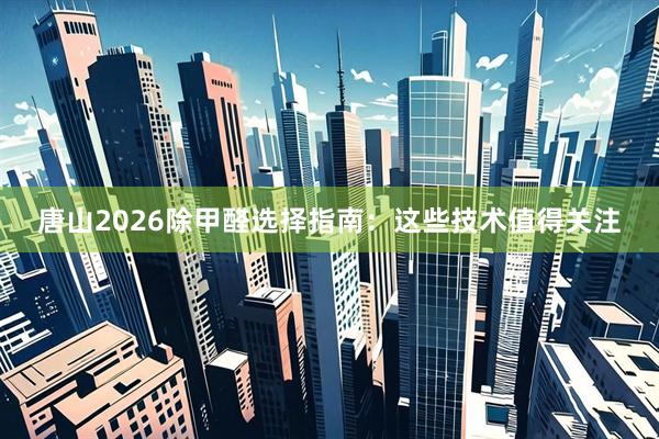 唐山2026除甲醛选择指南:这些技术值得关注